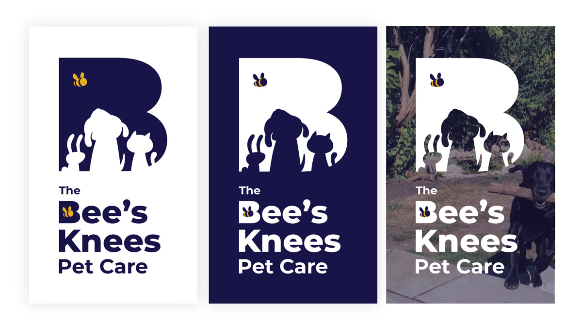 bees-knees-pet-care-logo-design